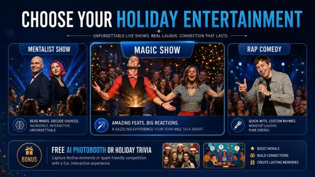 A Different Kind of Virtual Holiday Party: Let the Entertainment Take Center Stage
